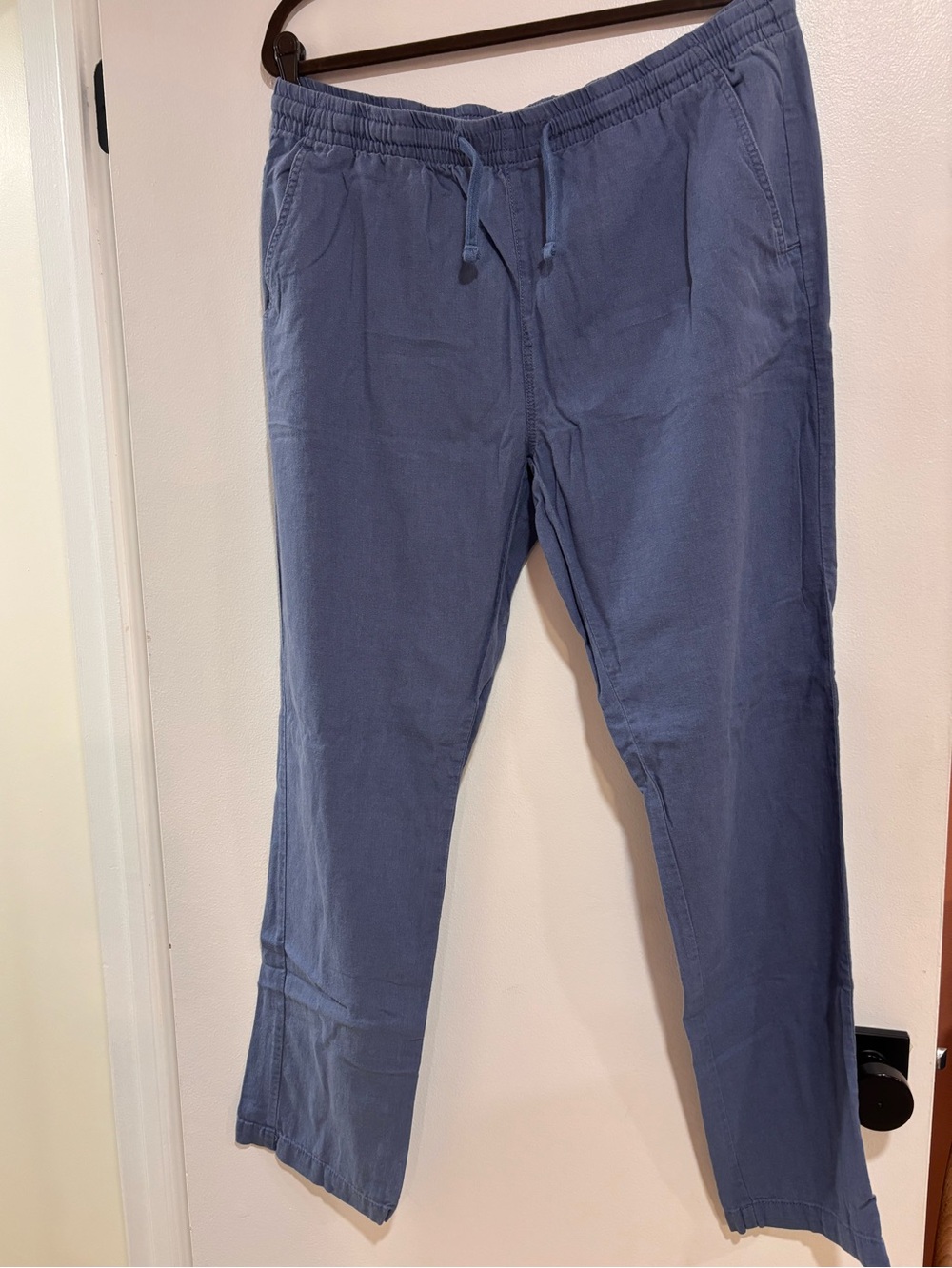 Jachs NY Men's Linen Blend Drawstring Beach Pants in horizon blue Size XL